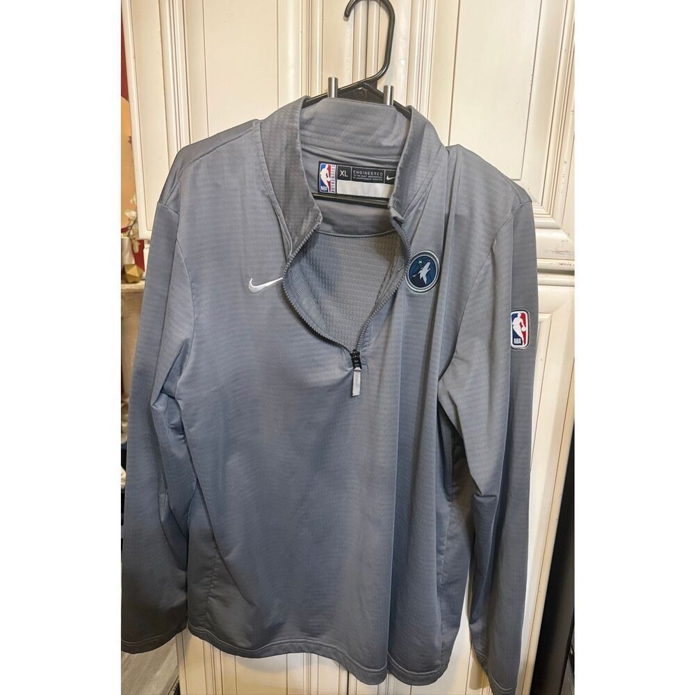 Nike Men's Minnesota Timberwolves NBA Authentics Quarter Zip Pullover Gray XL